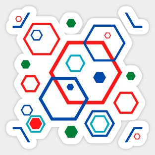Hexagon pattern Sticker